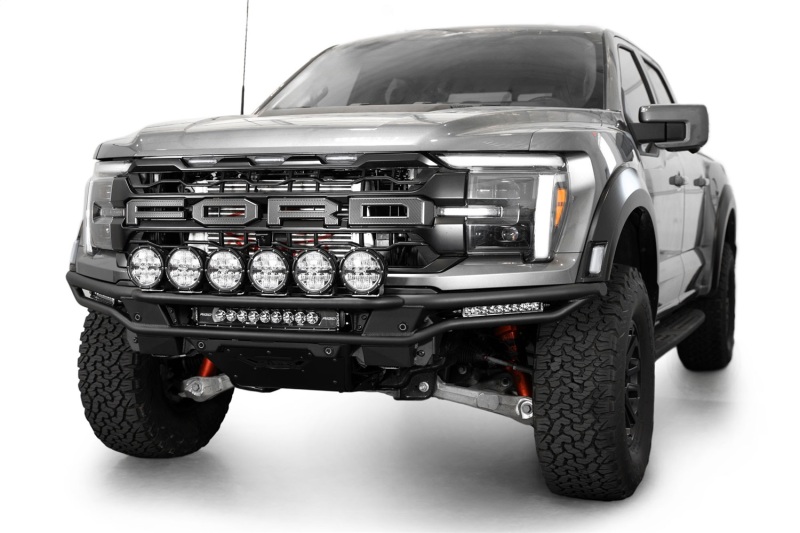 Ford F-150 Raptor Light Hoop - Front - Addictive Desert Designs - Race Series - Hammer Black - `21-`24